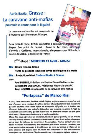 caravane anti mafia à Grasse